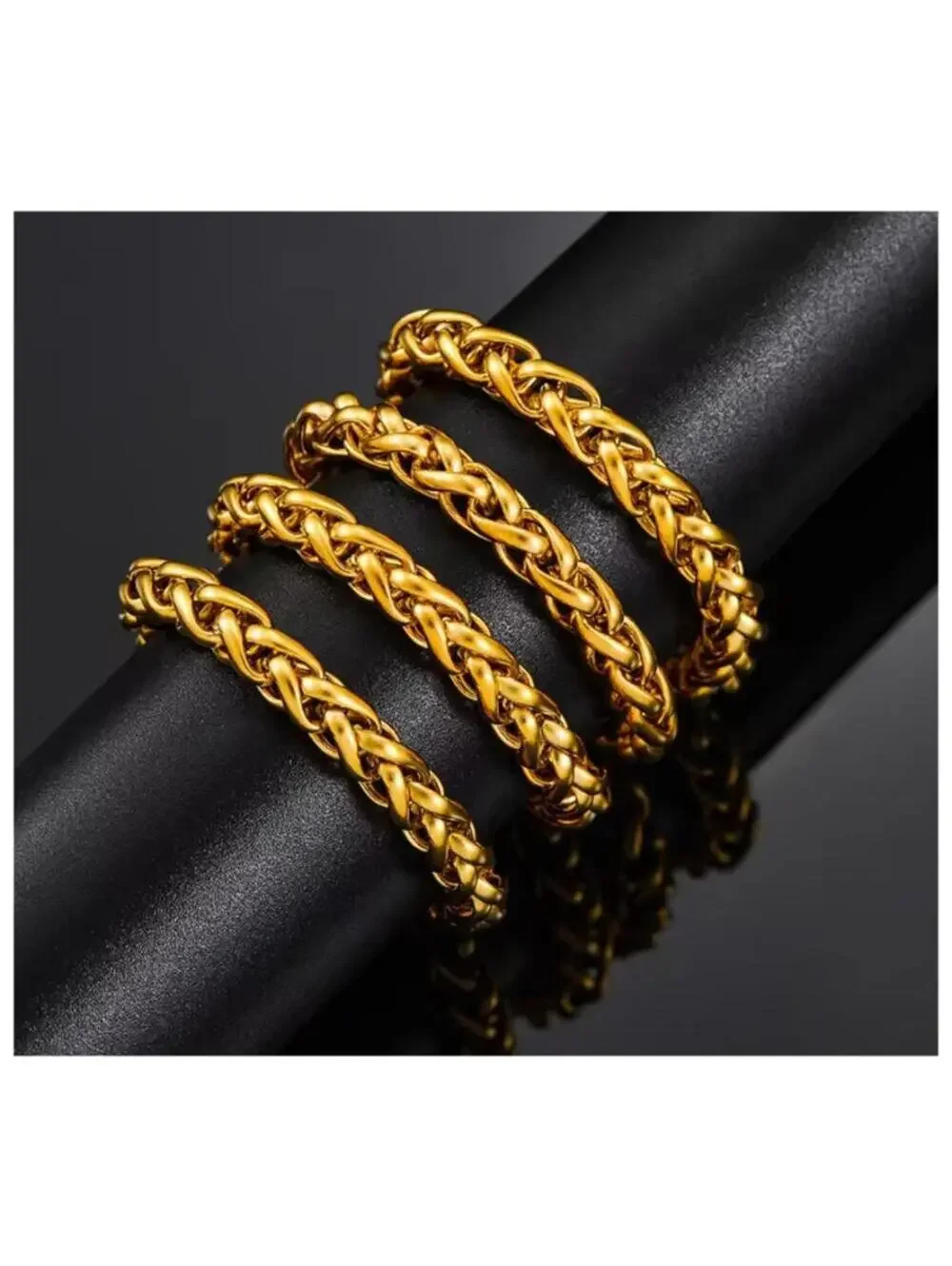 Spiga / Wheat chain - Necklace - 18K gold plated - 8mm / 24